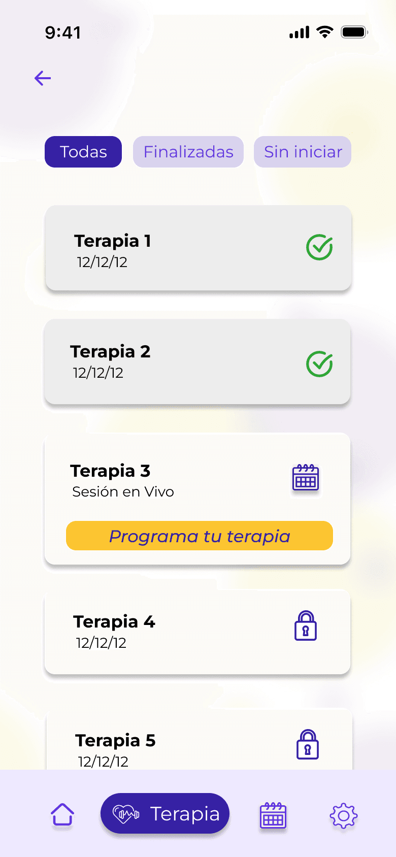 SER App - Terapias